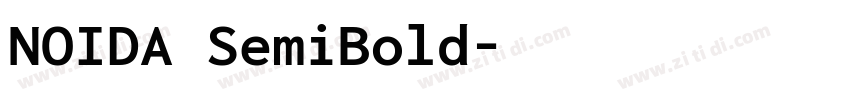 NOIDA SemiBold字体转换